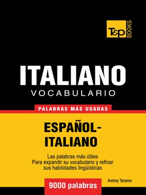 cover image of Vocabulario Español-Italiano